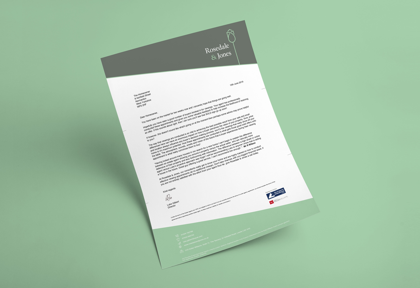 Creative 23 Rosedale & Jones Letterhead