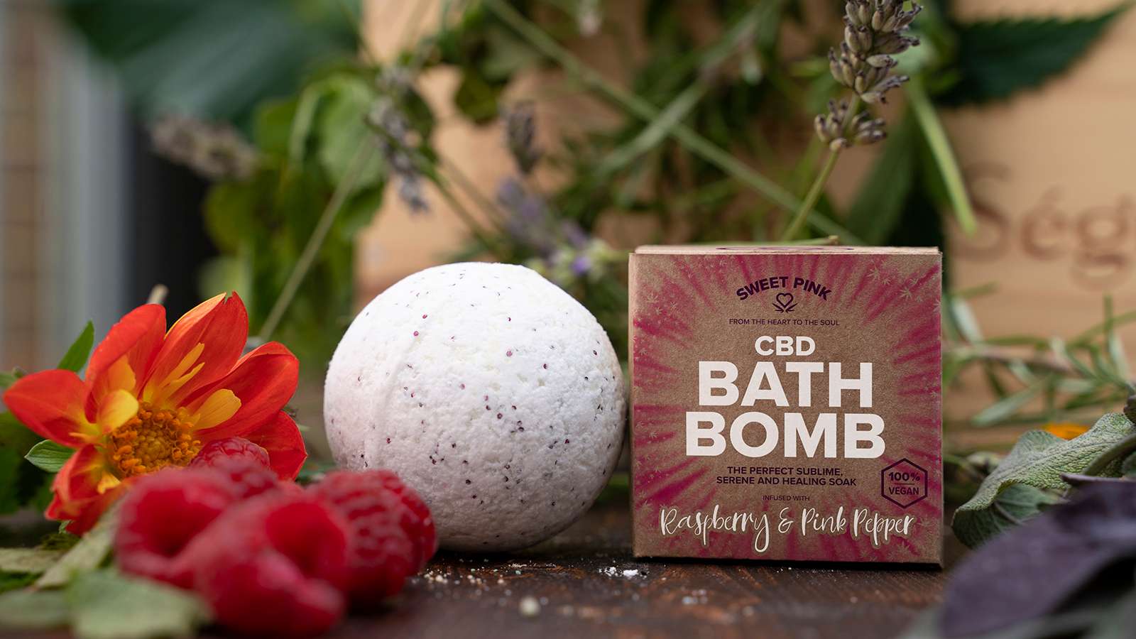 Creative 23 Sweet Pink CBD Bath Bomb Packaging