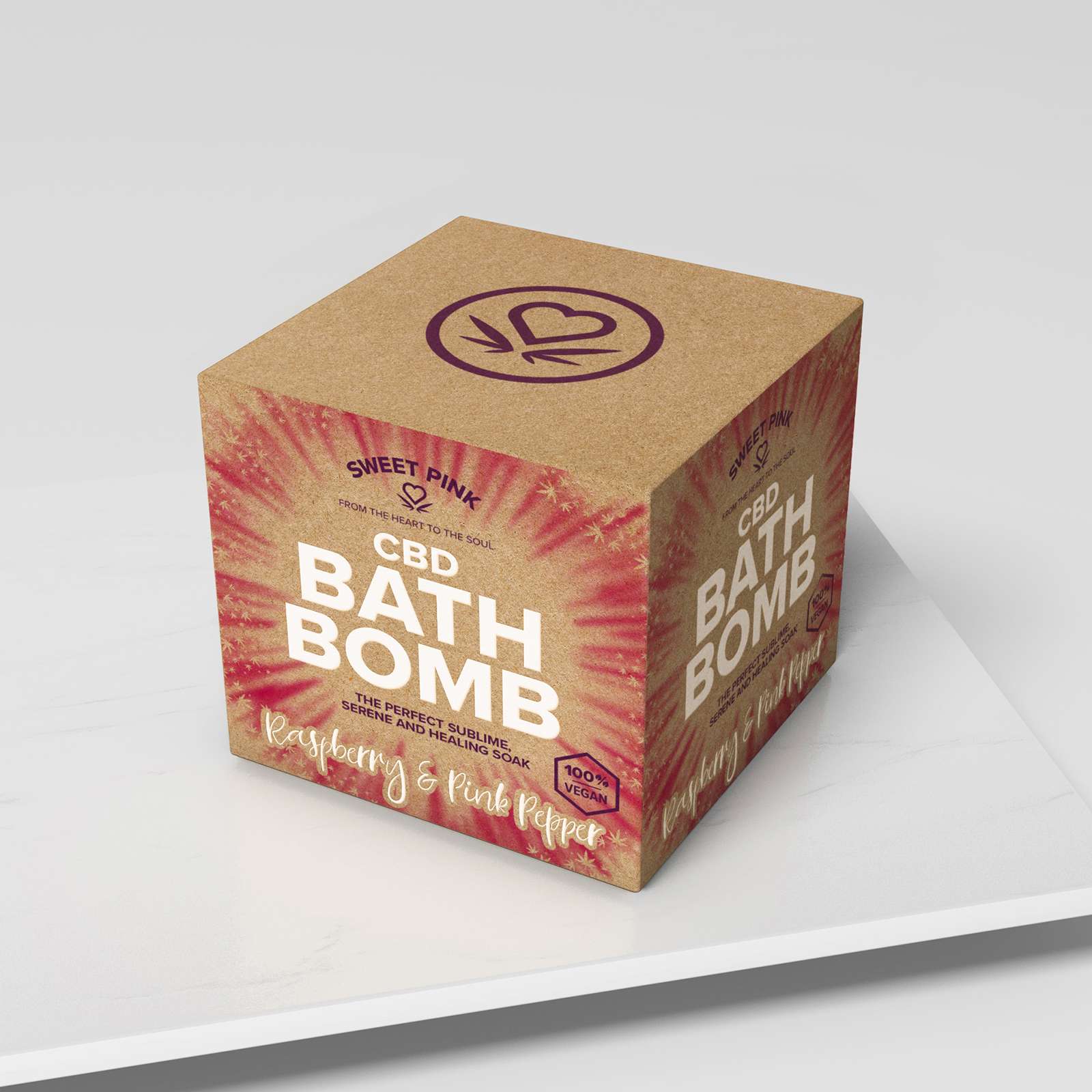 Creative 23 Sweet Pink CBD Bath Bomb Packaging